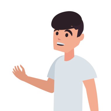 Gündelik giysiler içindeki genç adam.