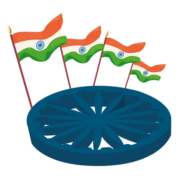 Векторная иллюстрация Дня независимости Индии — стоковый вектор