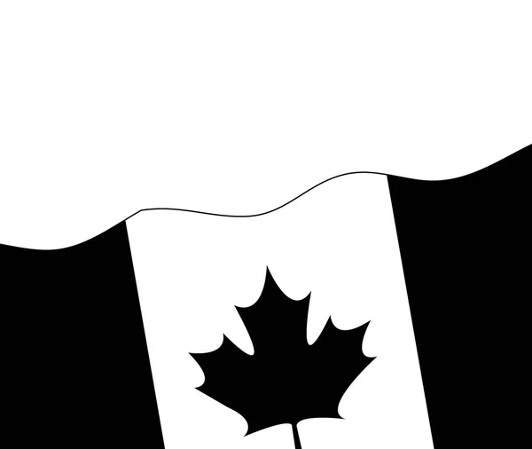 加拿大爱国图标的旗帜 — 图库矢量图片