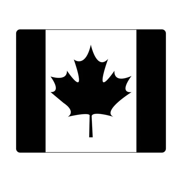 Bandeira do canadá ícone patriótico —  Vetores de Stock