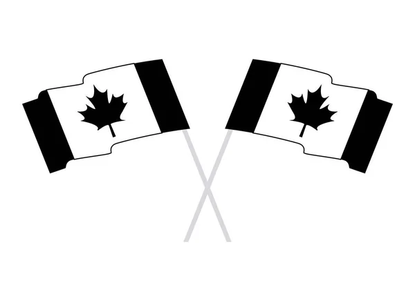 Σημαίες του Καναδά πατριωτισμού — Διανυσματικό Αρχείο
