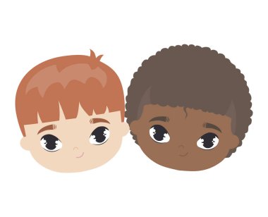 sevimli küçük çocuk avatar karakter başkanları