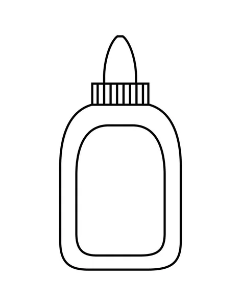 Cola garrafa escola fornecimento ícone isolado — Vetor de Stock