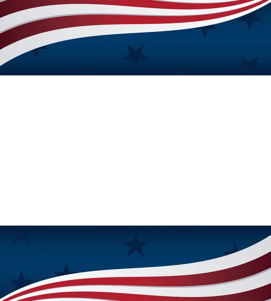 Birleşik devlet amerikan bayrağı simgeleri çerçeve — Stok Vektör