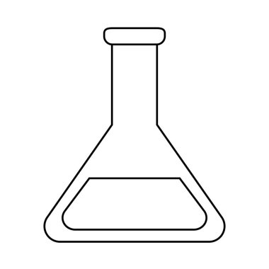 tüp test laboratuarı simgesi izole edildi