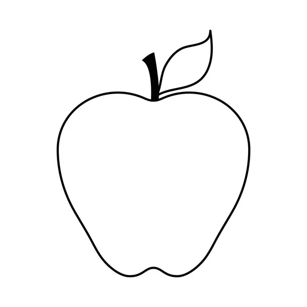 신선한 사과 과일 고립 된 아이콘 — 스톡 벡터