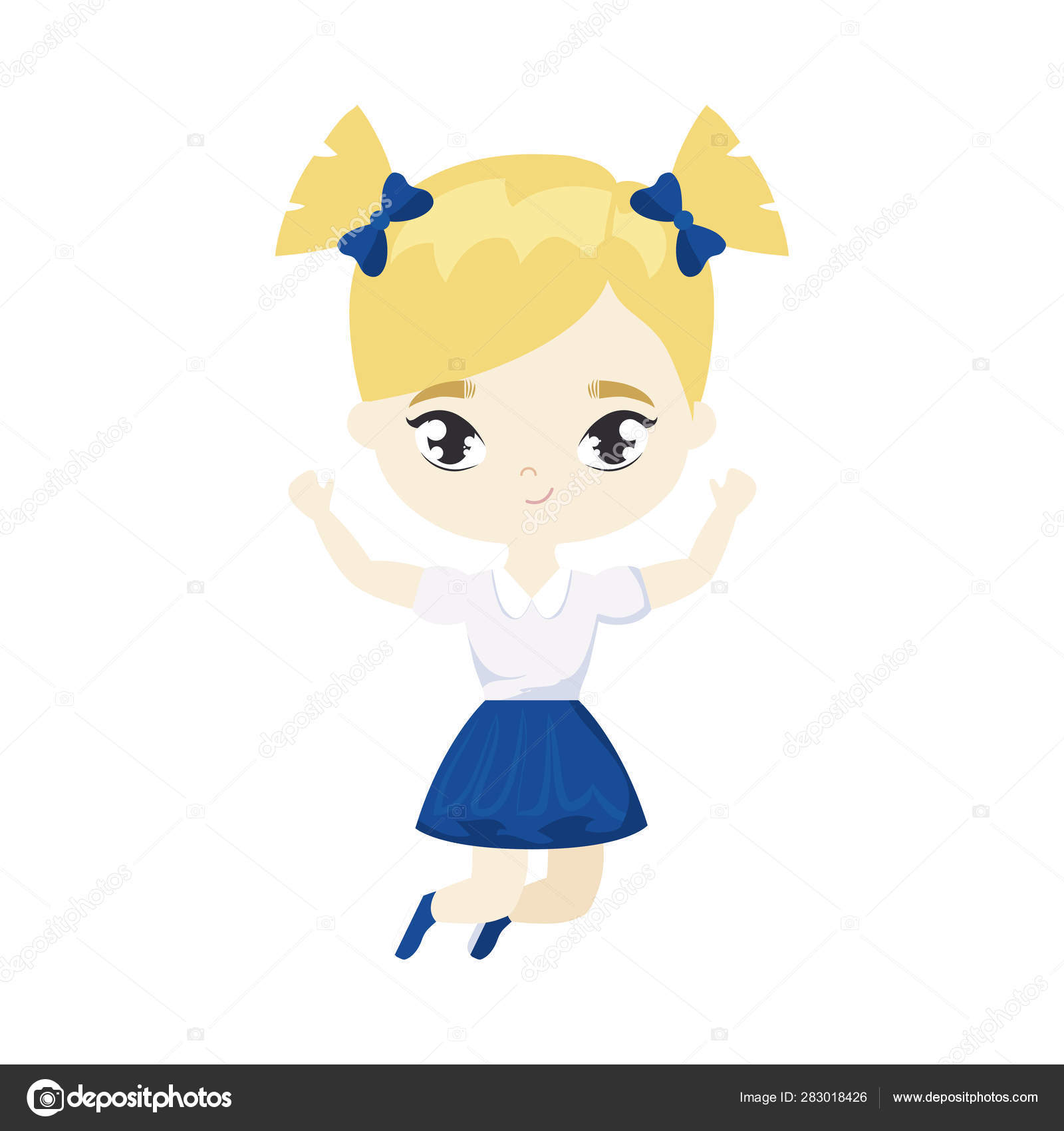 かわいい学生の女の子のアバターキャラクター ストックベクター C Djv