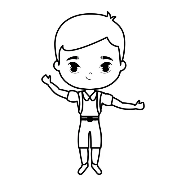Χαριτωμένο μικρό μαθητής/ρια αγόρι χαρακτήρα avatar — Διανυσματικό Αρχείο