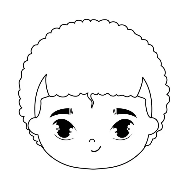 Głowa Cute Little Boy avatar charakter — Wektor stockowy