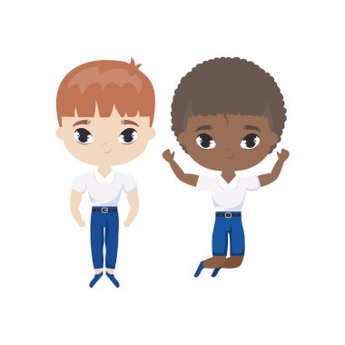 sevimli küçük öğrenciler avatar karakteri