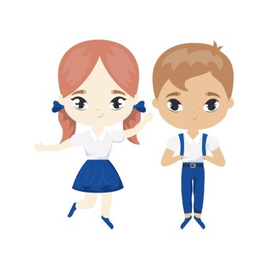 sevimli küçük öğrenciler avatar karakteri