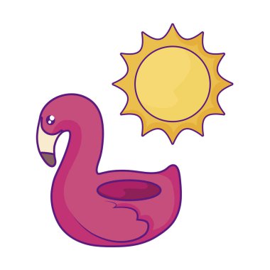 güneş izole simgesi ile float flaman