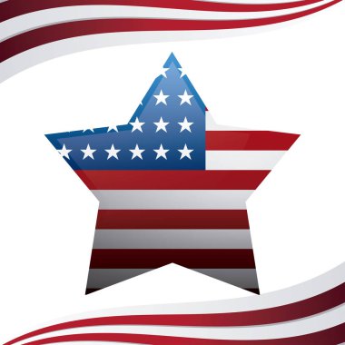 yıldız şeklinde Amerikan bayrağı birleşik devlet