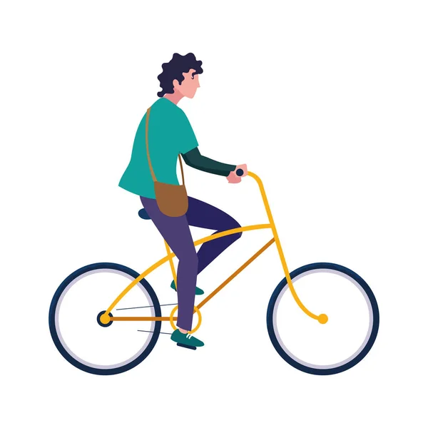 Lidé, kteří jezdí na cyklistické činnosti — Stockový vektor