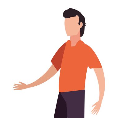 beyaz arka plan üzerinde adam mutlu gençler