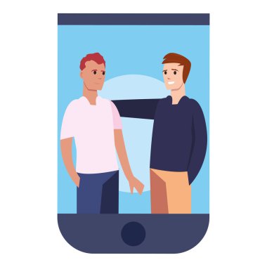 akıllı telefon mutlu gençlerde birlikte erkekler