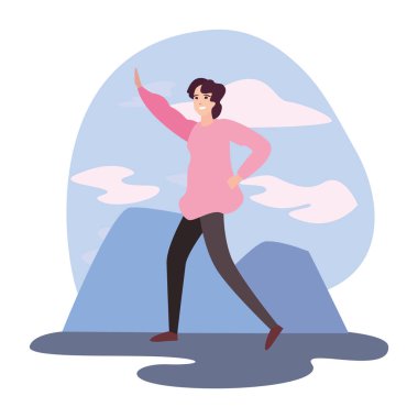 adam mutlu genç karakter açık arka plan