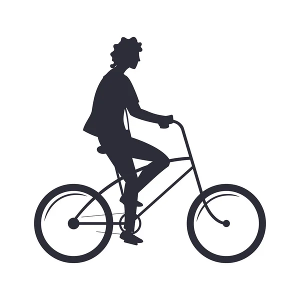 Personnes à vélo activité image — Image vectorielle