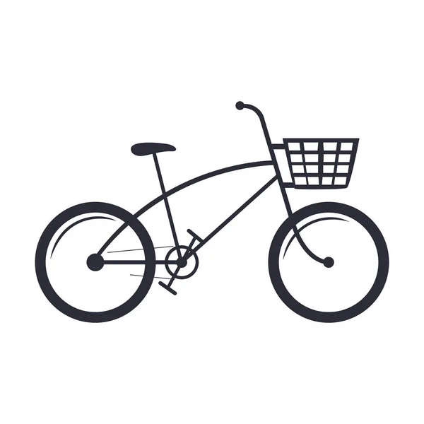 Bicycle transport recreation icon on white background — Stock Vector