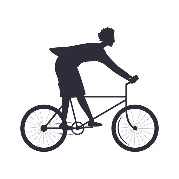Люди катаються на велосипеді зображення активності — стоковий вектор