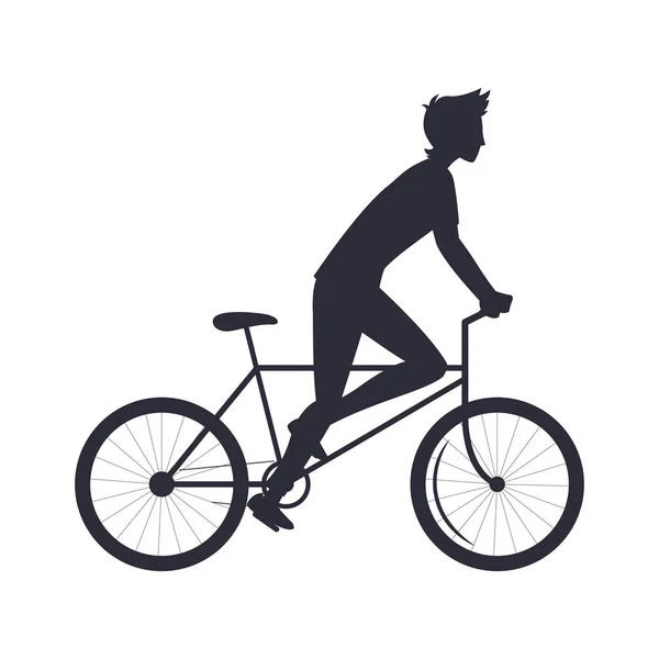 Oameni de echitatie bicicleta activitate imagine — Vector de stoc