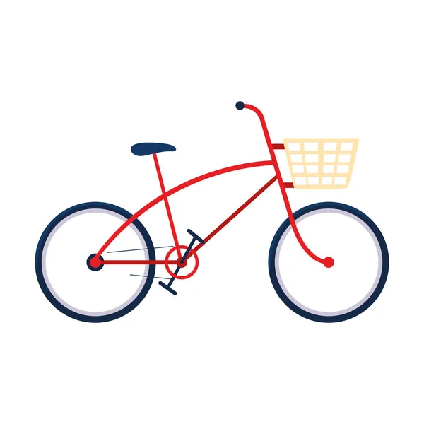 白色背景上的自行车运输娱乐图标 — 图库矢量图片