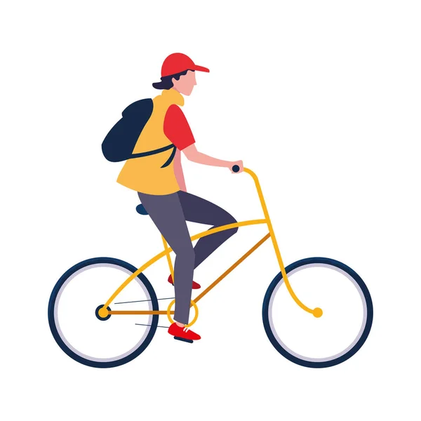 自転車に乗る人のアクティビティイメージ — ストックベクタ