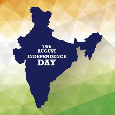 harita ile bağımsızlık günü hint etiketi