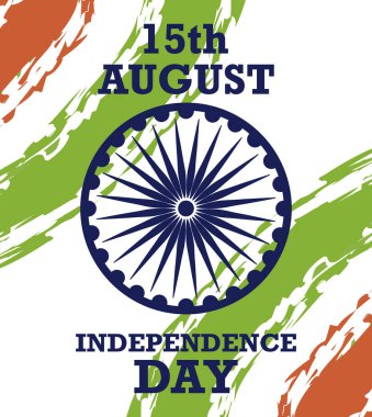 ashoka çakra ile bağımsızlık günü hint etiket