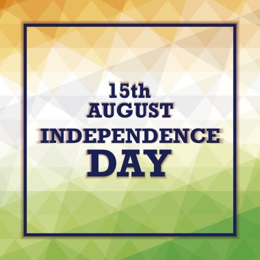 çerçeve kare ile bağımsızlık günü hint etiketi