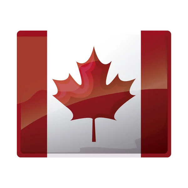 カナダ愛国的アイコンの旗 — ストックベクタ