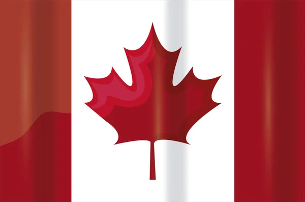 Drapeau du canada icône patriotique — Image vectorielle