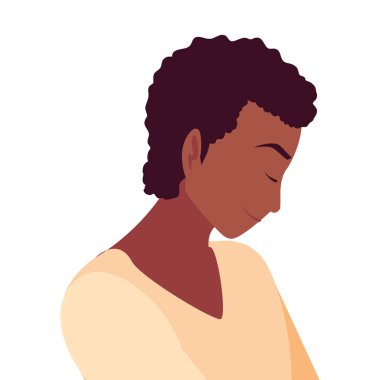 adam karakter vektör ilustration aşağı bakıyor