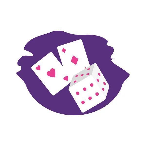 Ігрова картка казино покеру з очками — стоковий вектор