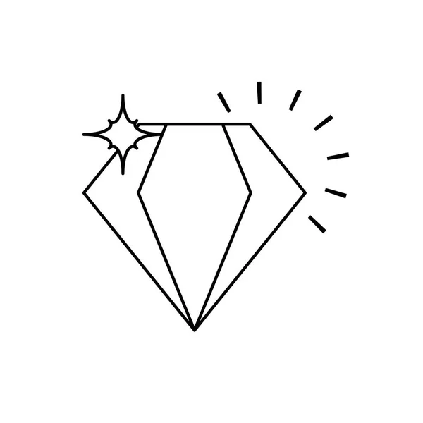 Diamante ícone de rocha de luxo isolado —  Vetores de Stock