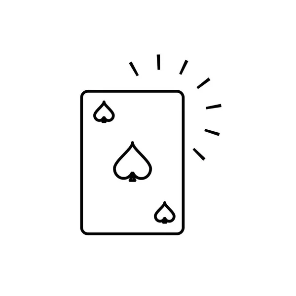 Poker casino jeu carte icône — Image vectorielle