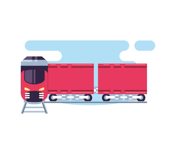 Tren viaje vehículo aislado icono — Vector de stock