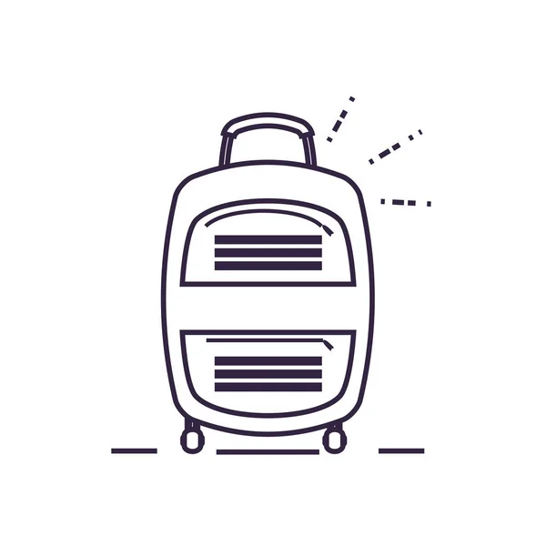 Cestovní kufr zařízení izolované ikony — Stockový vektor