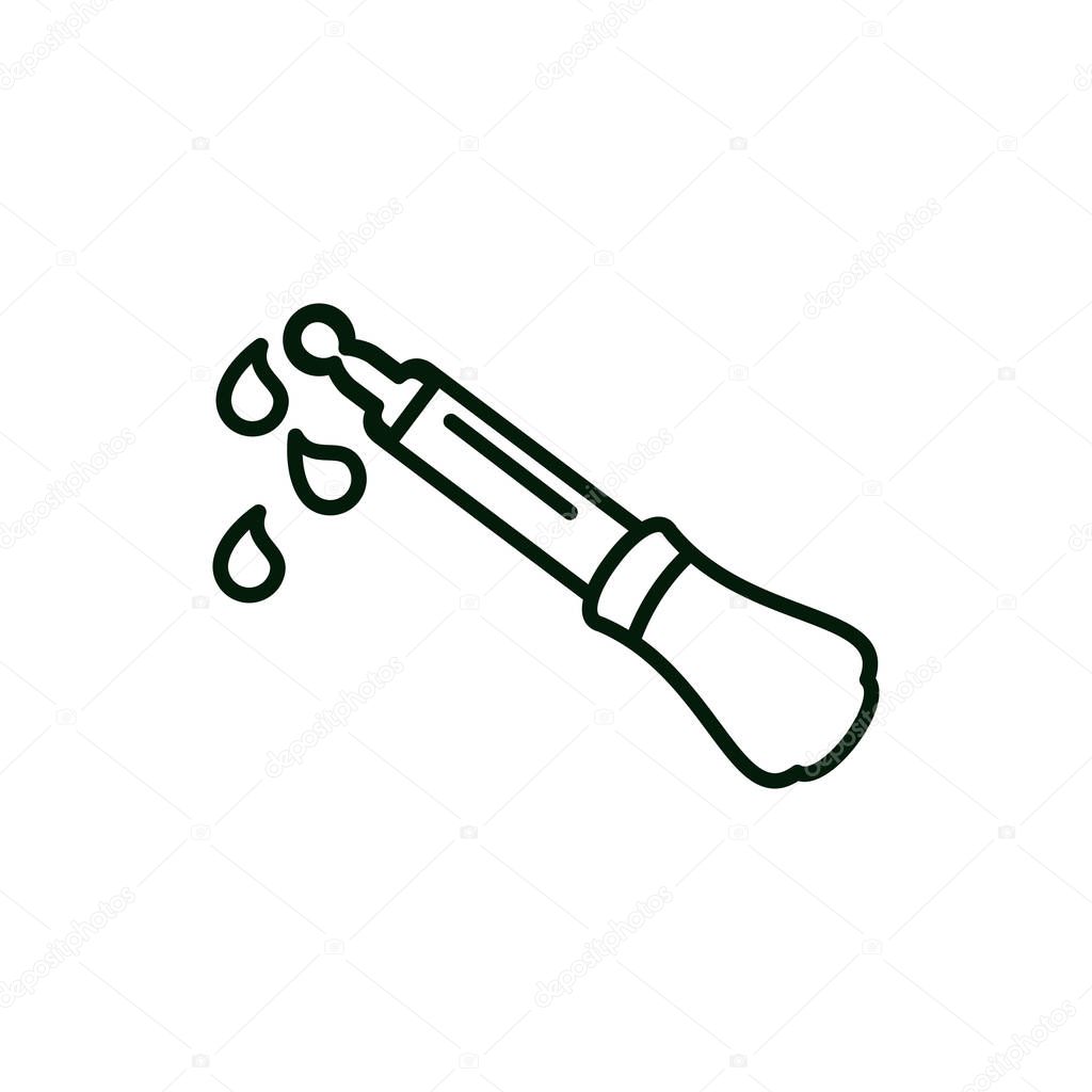 dropper medical tool isolated icon