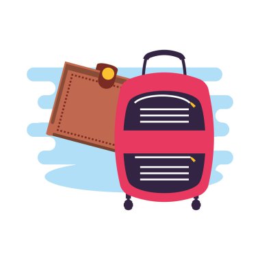 cüzdan ile seyahat bavul ekipmanları