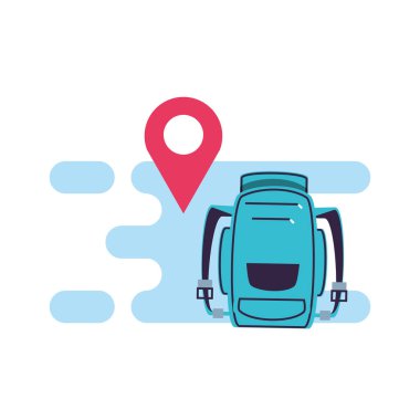 pin konumu ile seyahat çantası ekipmanları