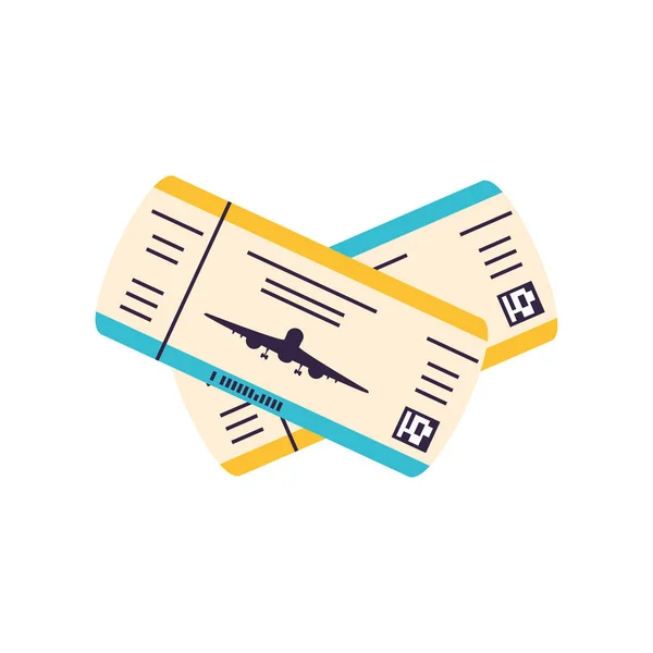 Bilhete de voo ícone de viagem documento — Vetor de Stock