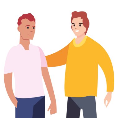 erkekler mutlu genç insanlar karakterler