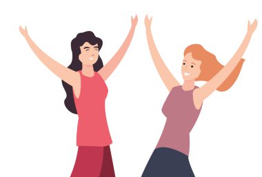 kadın mutlu genç insanlar karakterler