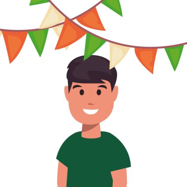 beyaz zemin üzerine genç adam portresi