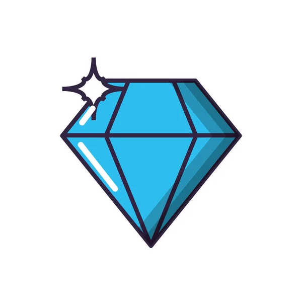 Diamond luxe rots geïsoleerd icoon — Stockvector