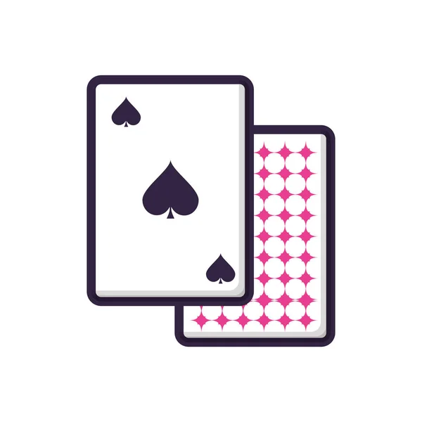 Póquer casino juego de cartas iconos — Vector de stock