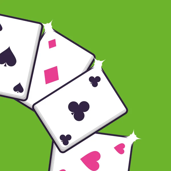 Иконки покерных карт казино — стоковый вектор