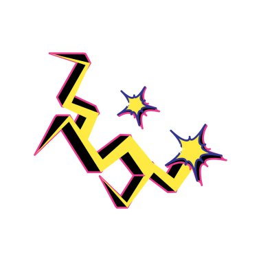 enerji güç ışınları izole simgeler