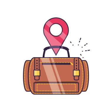 pin konumu ile seyahat bavul ekipmanları